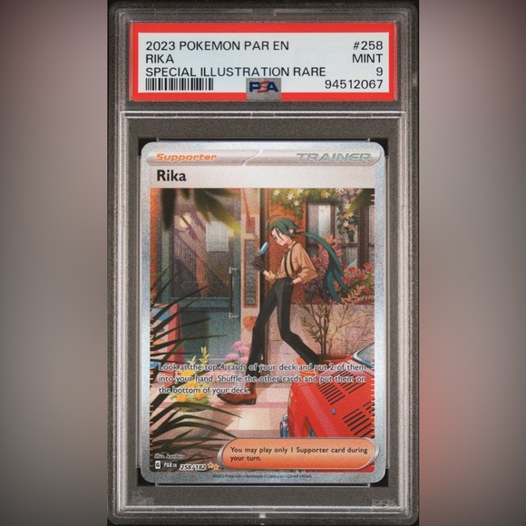 Pokemon Other - Rika [Special Illustration Rare] 258/182 [PSA Mint 9] Pokémon Paradox Rift 2023